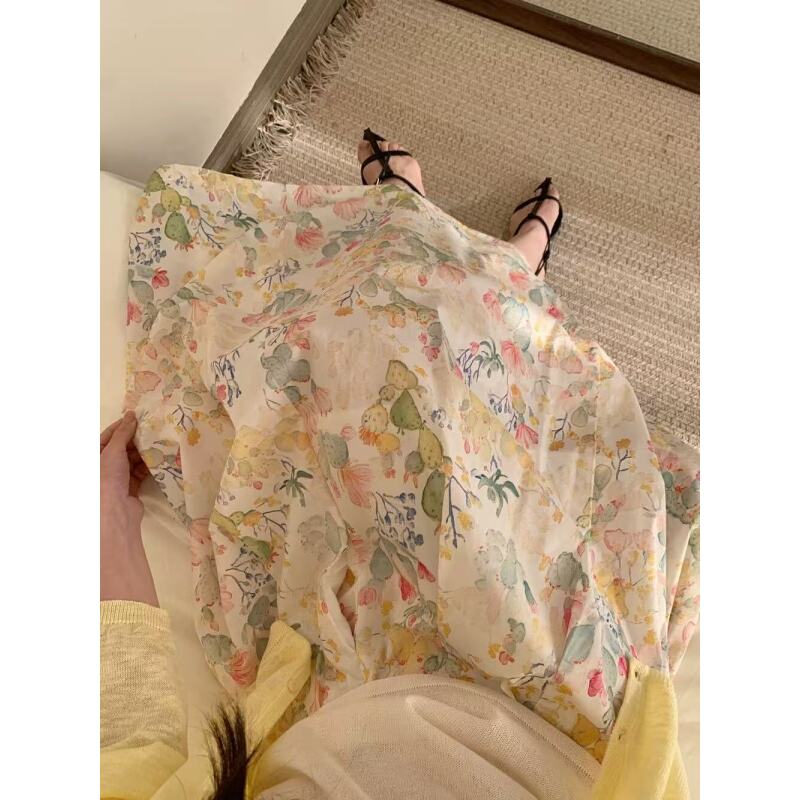 【组合花色】2025夏季100%全棉碎花半身裙女松紧腰长裙新