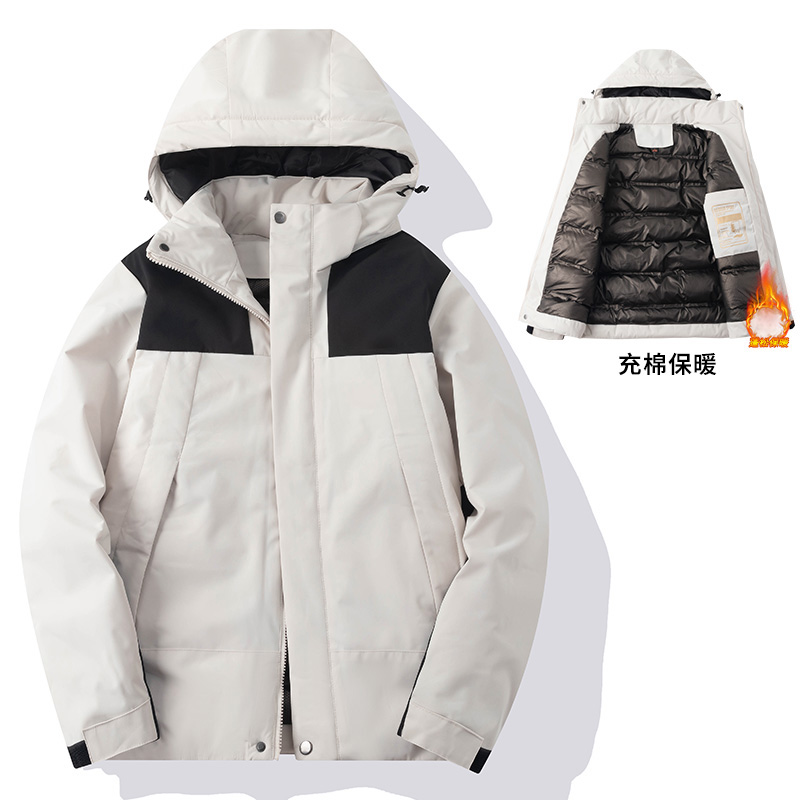 冬季H2368防风防水保暖加厚户外男女夹克外套