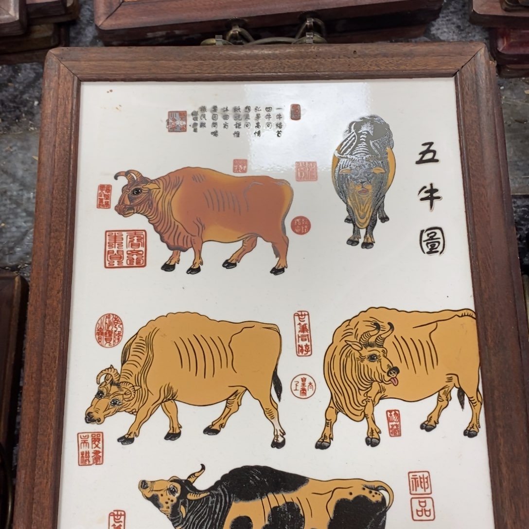 瓷片37*28厘米景德镇瓷板画柴窑烧制