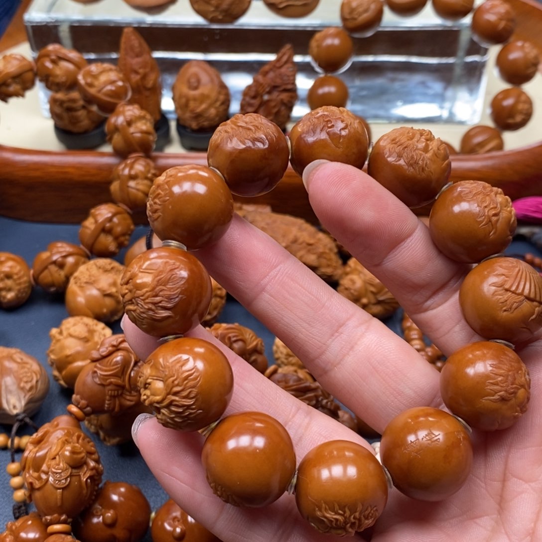 橄榄核手串/手链路**的光珠钟馗