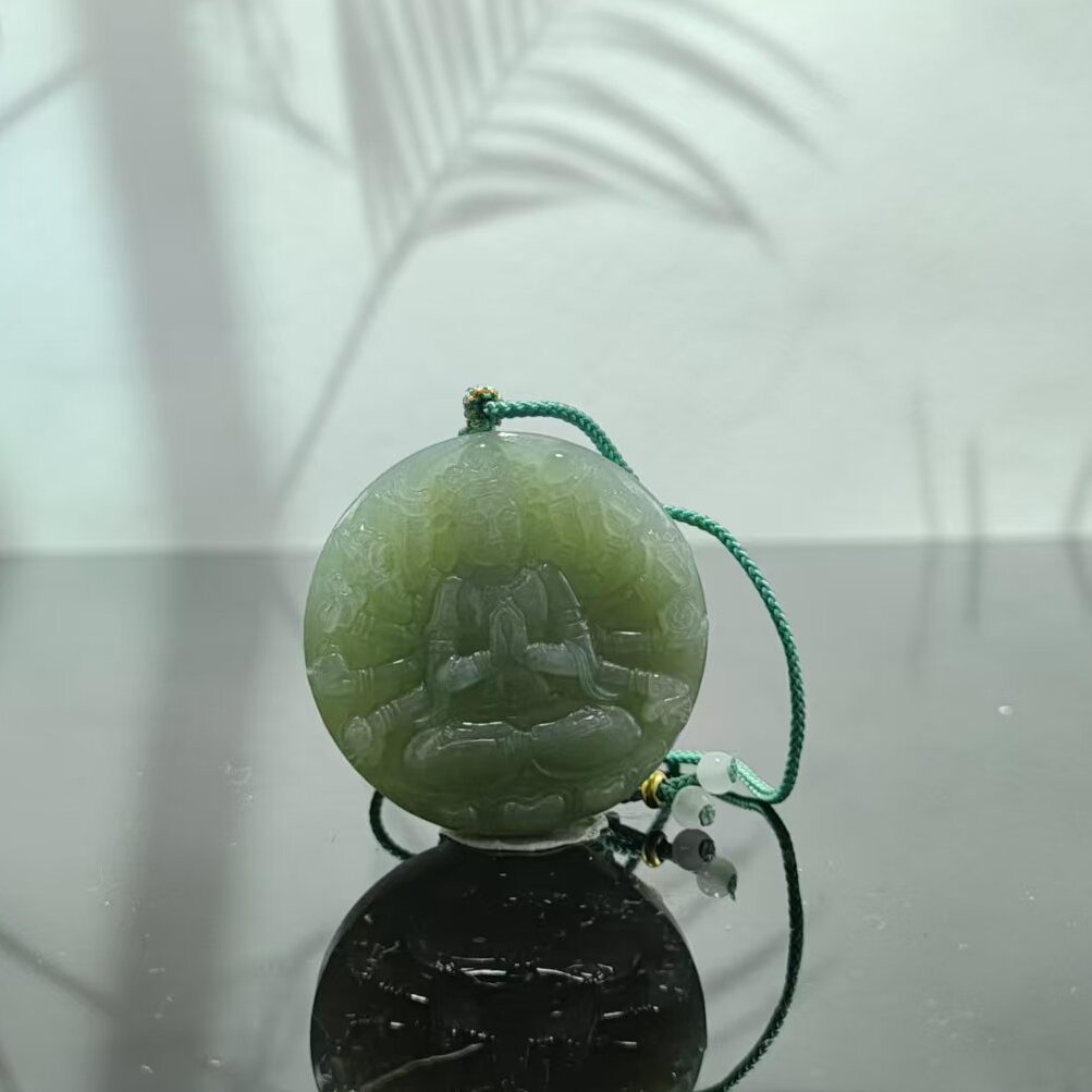 F和田玉千手观音吊坠2620