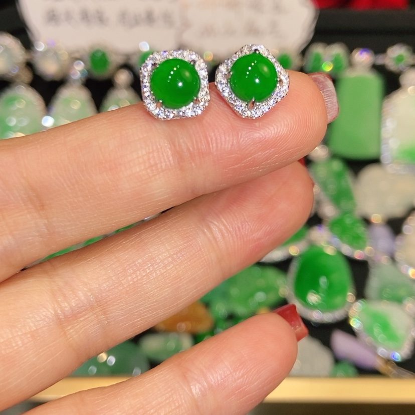 【闪购商品】未镶嵌翡翠耳饰天然翡翠