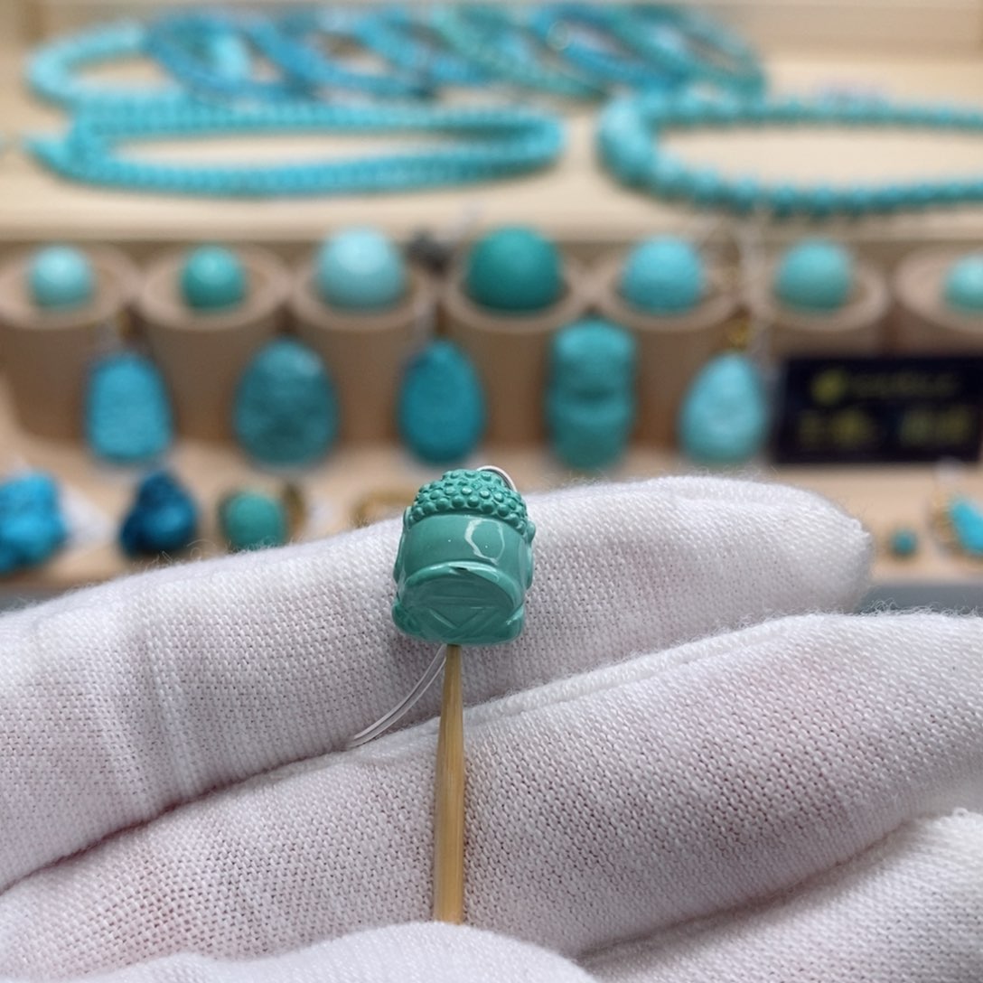 未镶嵌绿松石珠宝奇石哈*