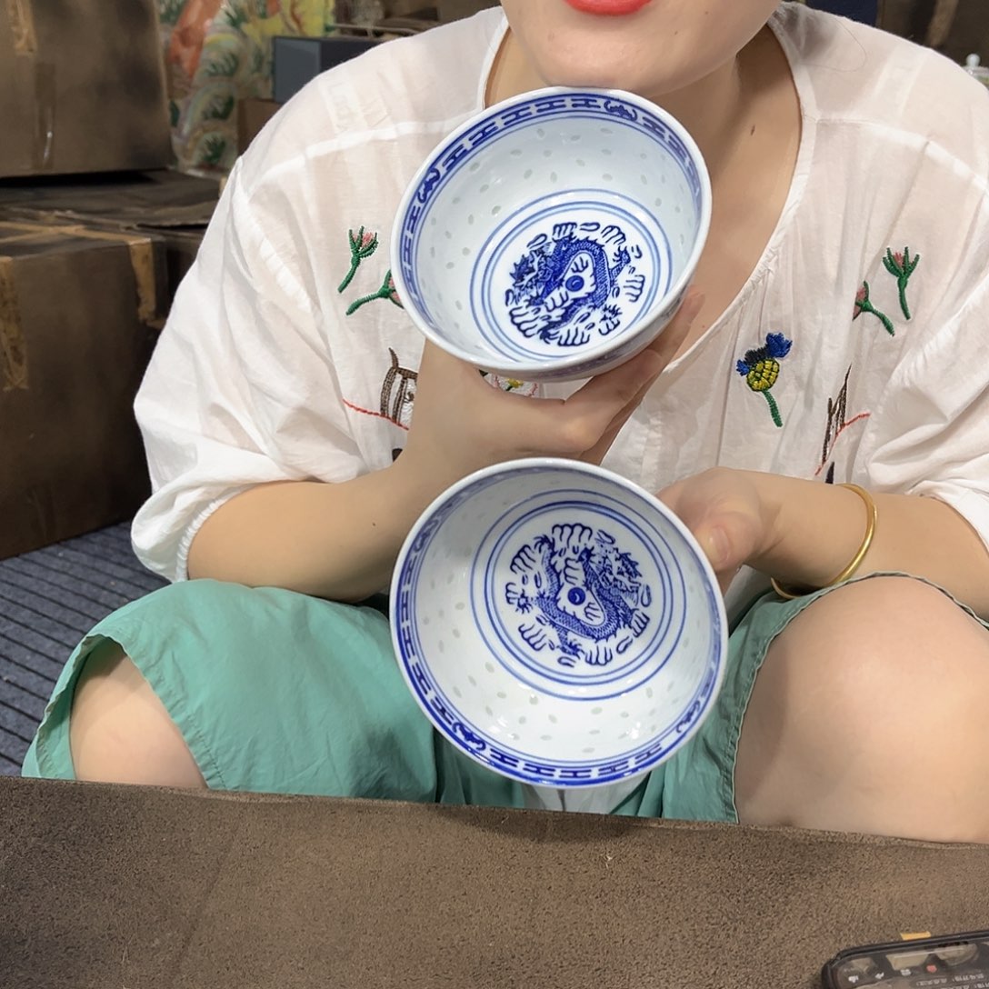 摆件/////景德镇陶瓷瓷器。碗。12.5厘米。2个