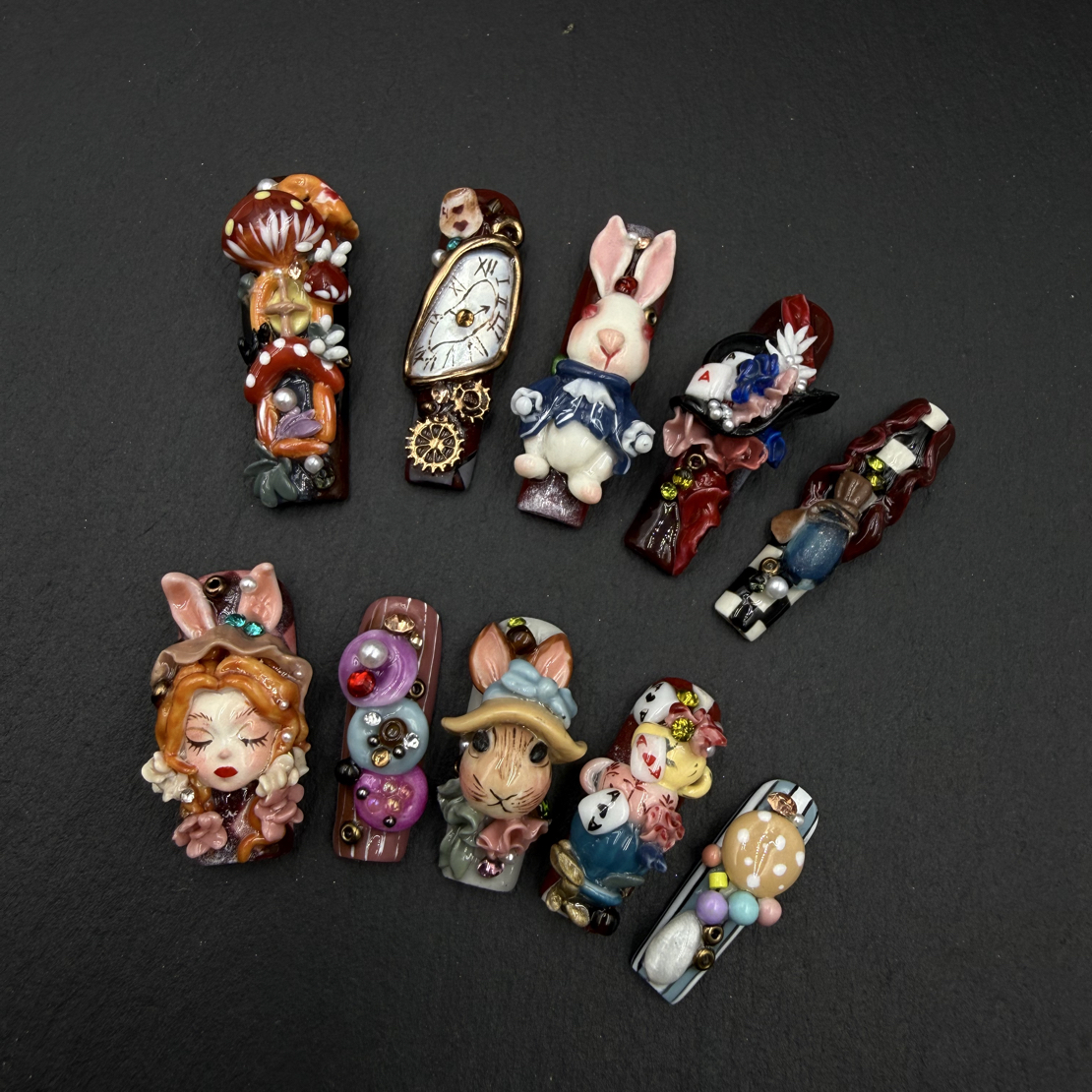 安夏 公主梦境10片 纯手工重工设计娃娃款穿戴甲