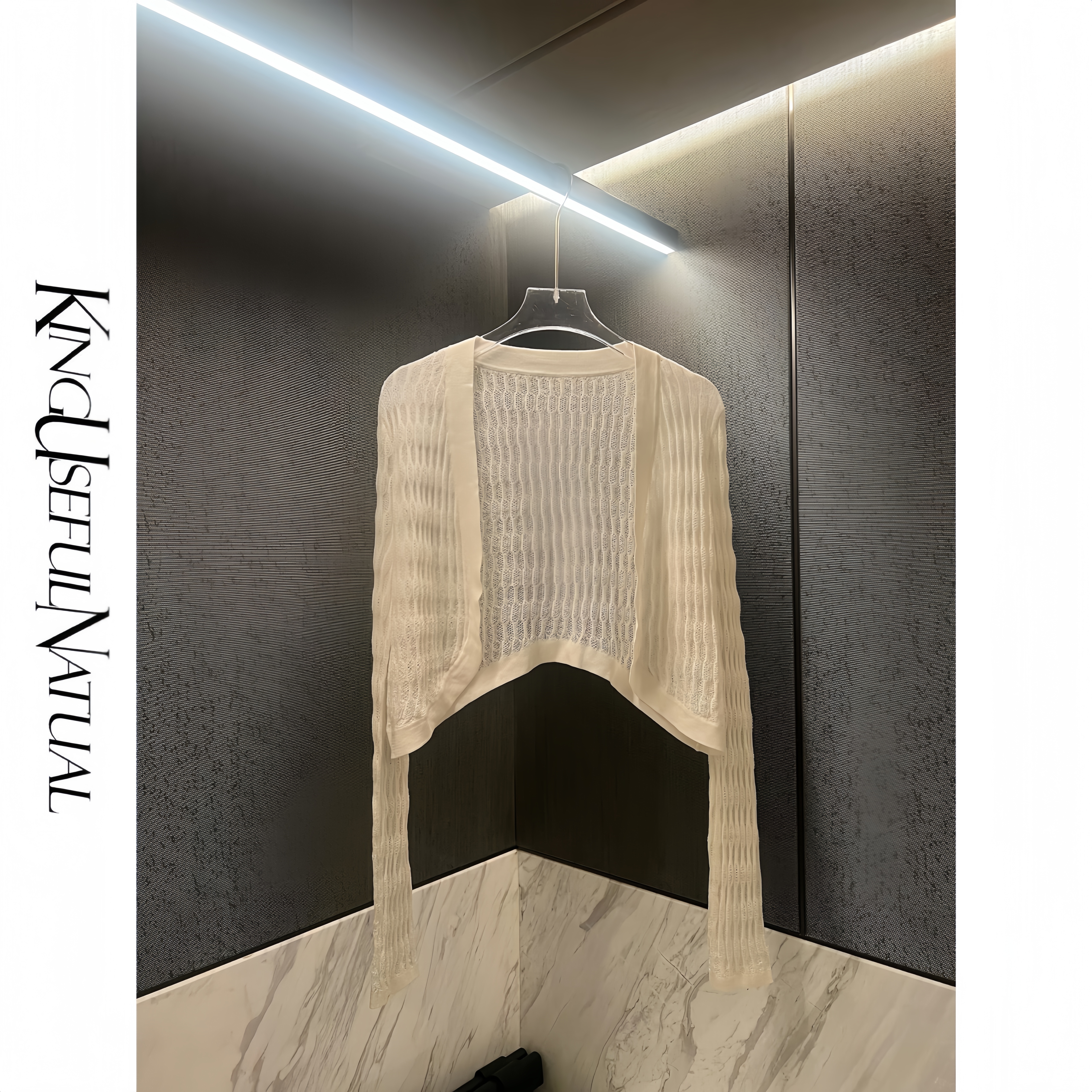 KUN【轻纱漫漫】空调衫 定制莱赛尔镂空冰爽丝滑防晒短款披肩上衣