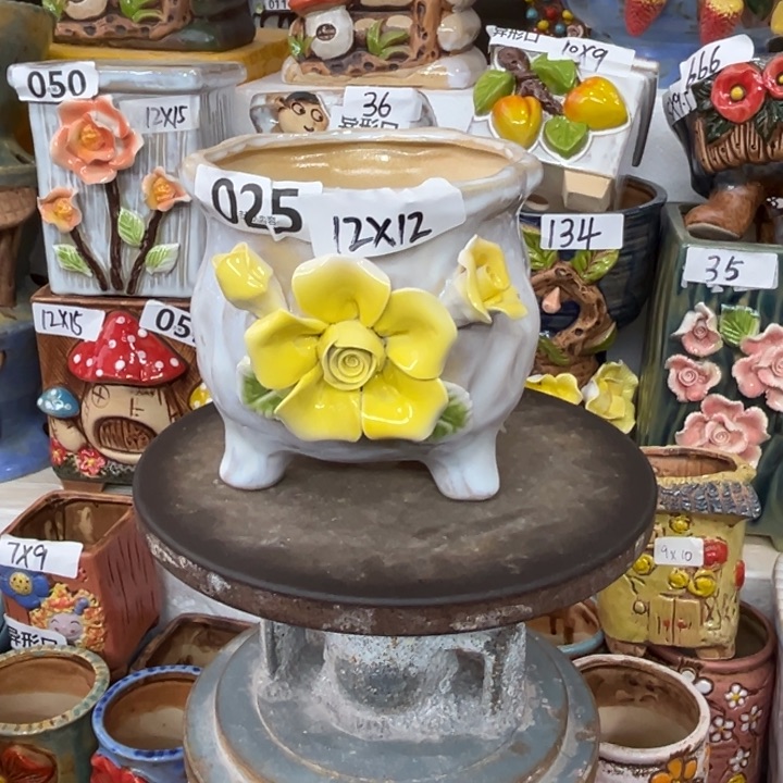 紫砂花盆粗陶材质多肉花盆