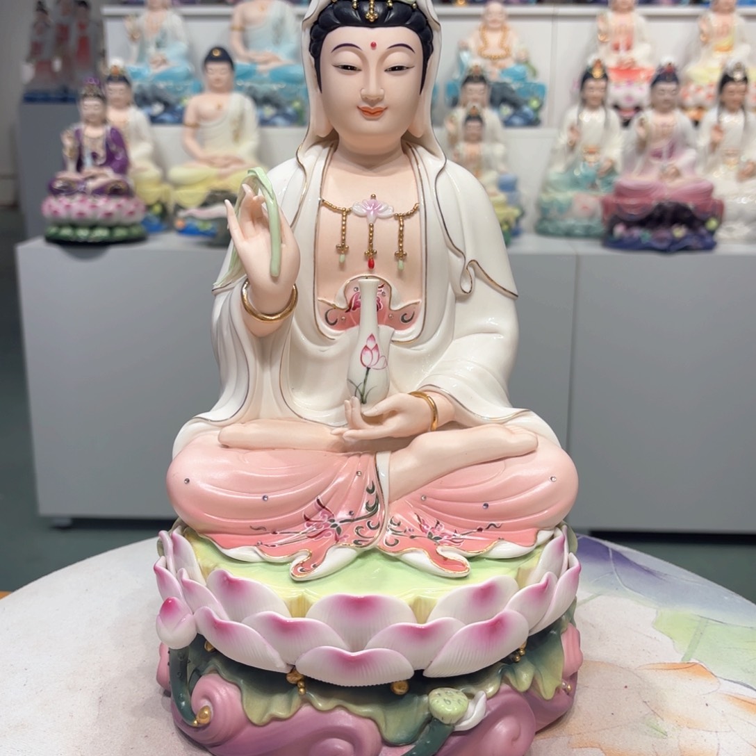 摆件瓷摆件观音12吋