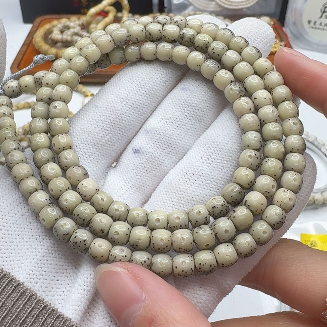 吊坠星月菩提133一物一图冰糖通体6鼓珠108