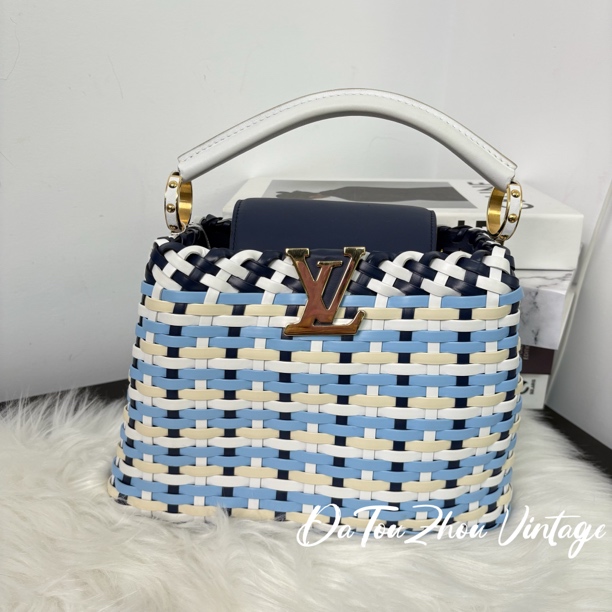 95新 LouisVuitton/路易威登 全皮编制 Capucines 手提包 amr