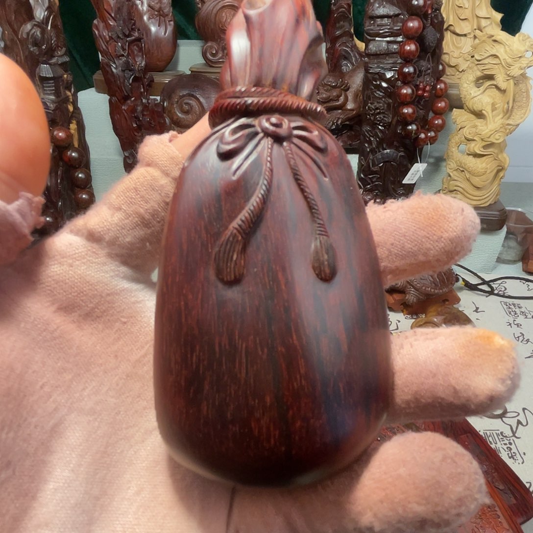 檀香紫檀（小叶紫檀）福袋，钱袋，97克