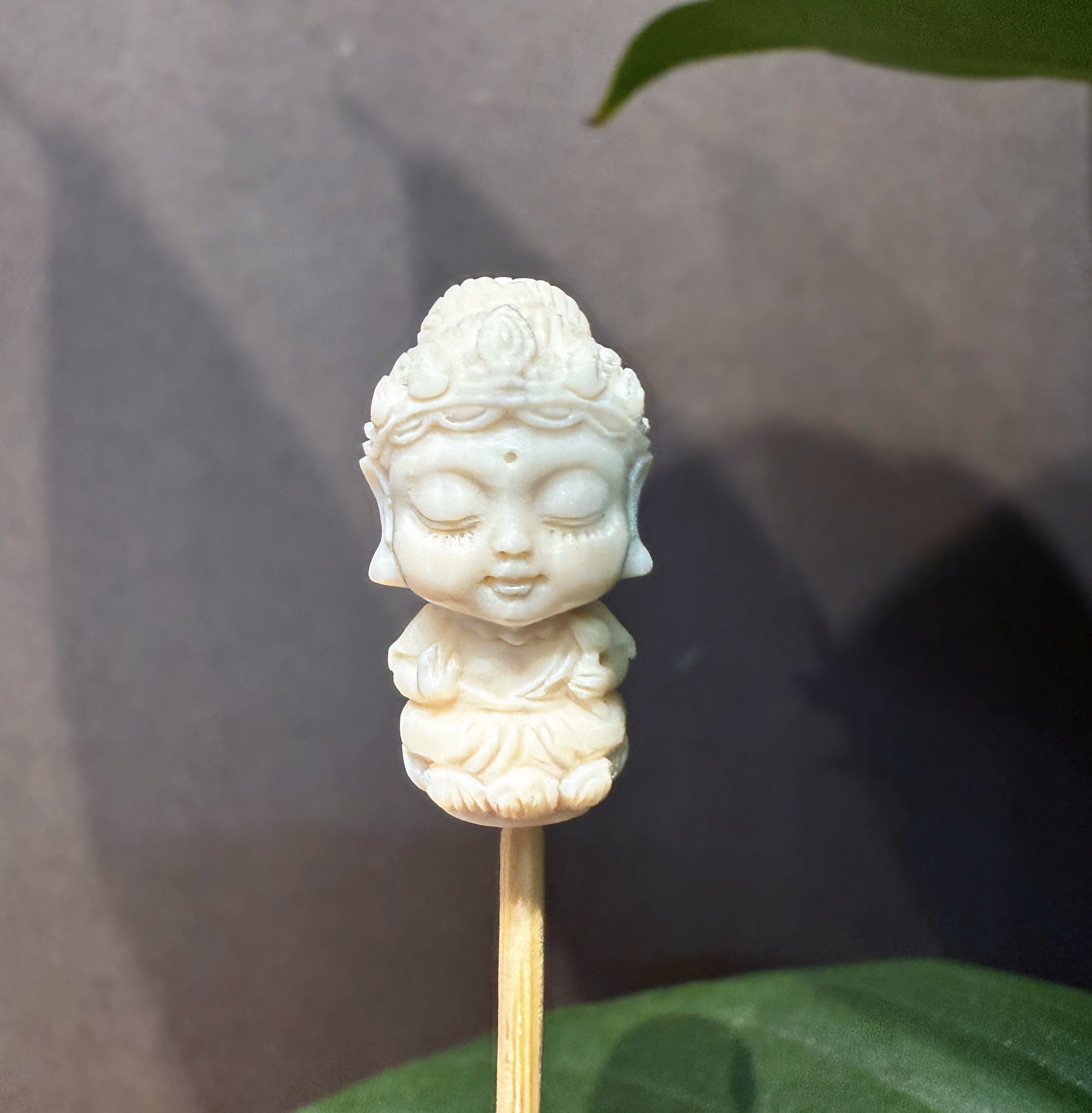 天然猛犸象牙【普贤】吊坠文玩配饰5A全品 12*21mm左右