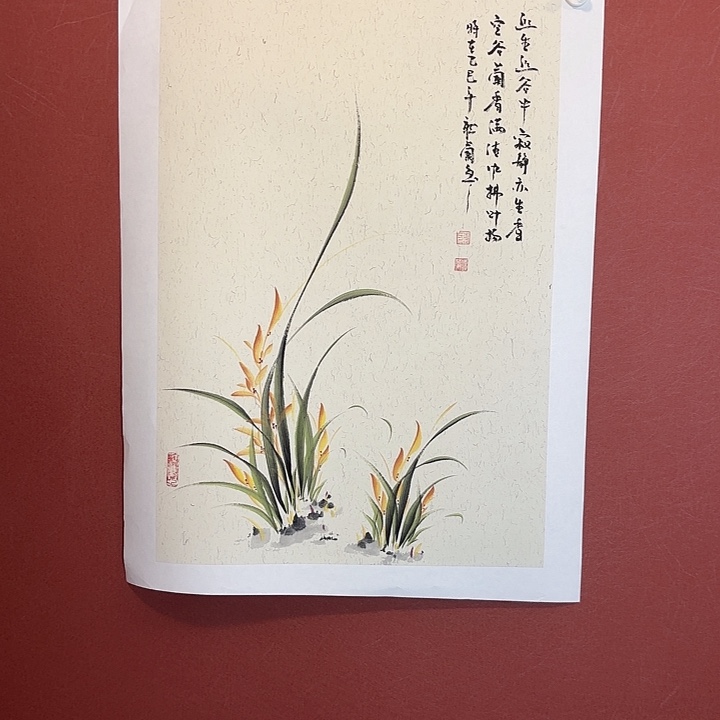 国画听兰老师花鸟