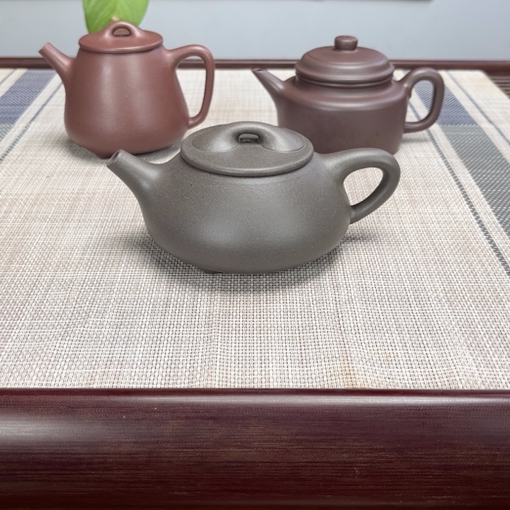 茶壶紫砂石瓢全手工