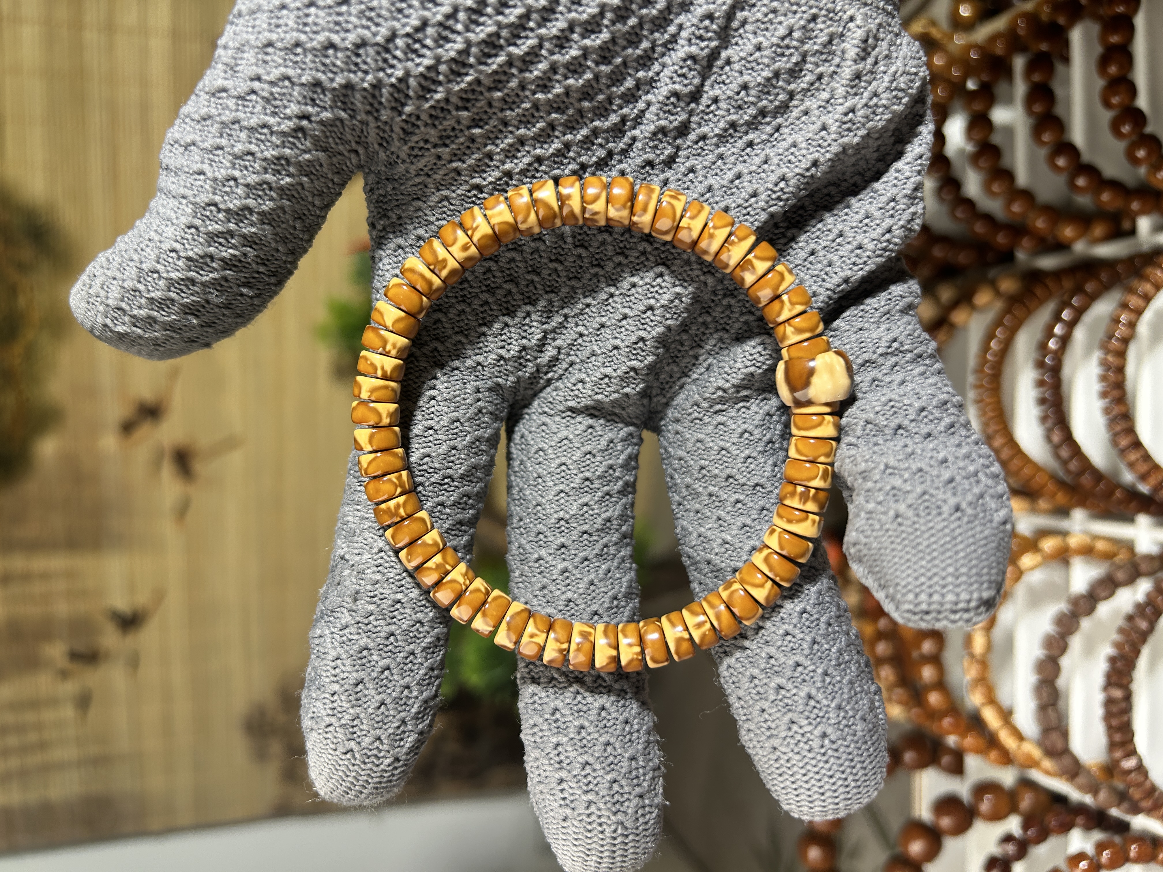 7mm紫金鼠花皮药片纯肉鼠尖男女精品招财菩提文玩时尚手串