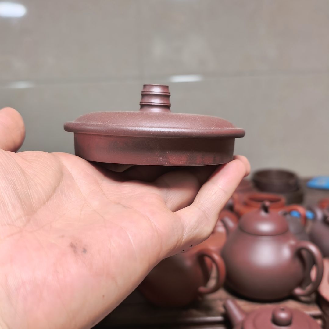 ****️紫砂茶宠50目通筛手磨5号井底槽青全手工制作紫砂杯盖