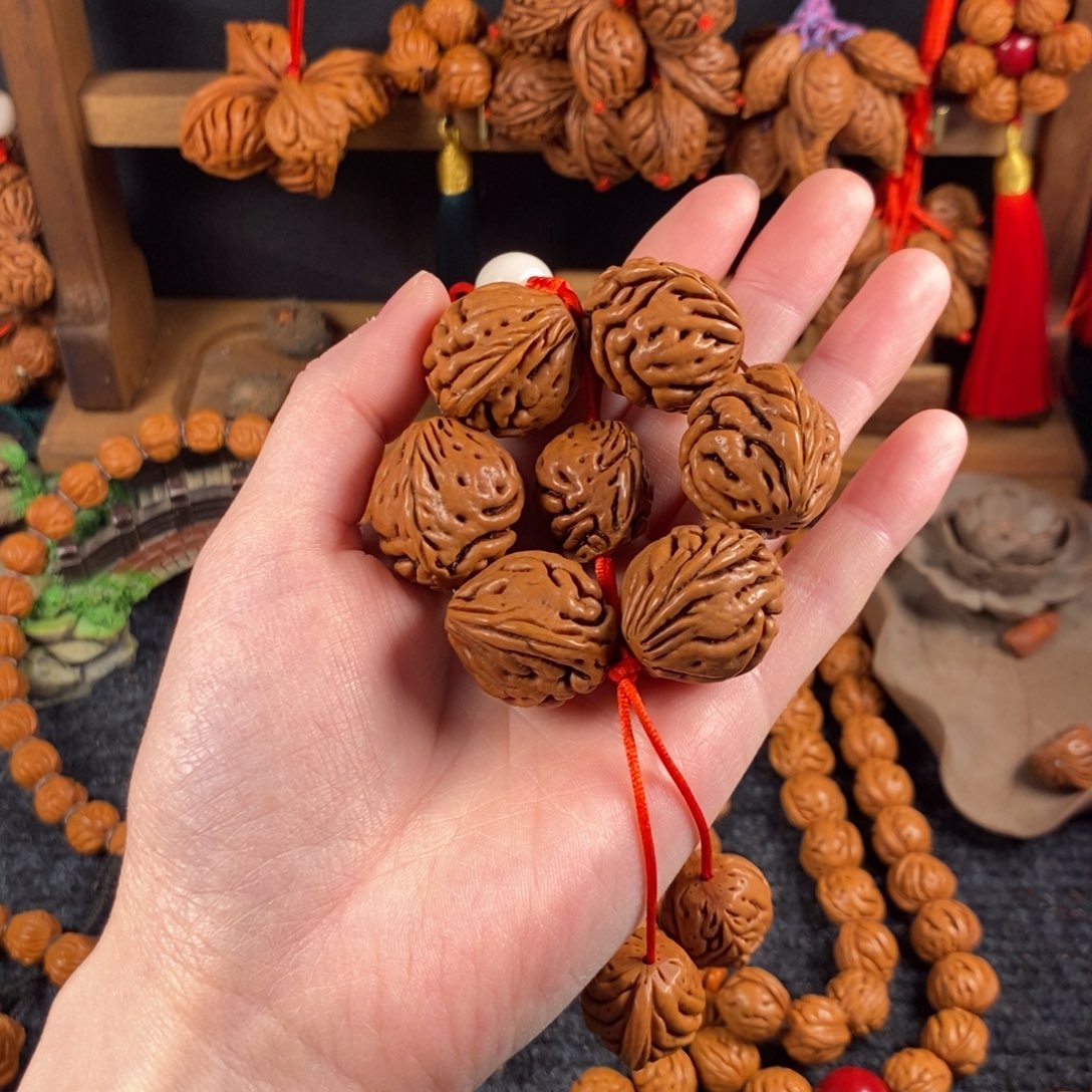 吊坠桃核桃枭挂件