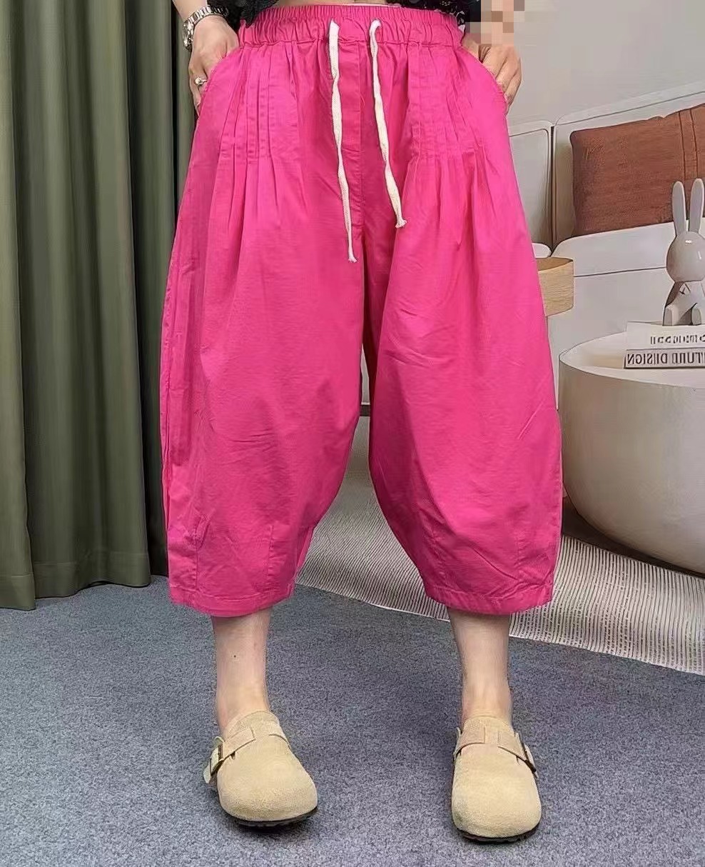 HY    5157口袋边做皱洗水布裤