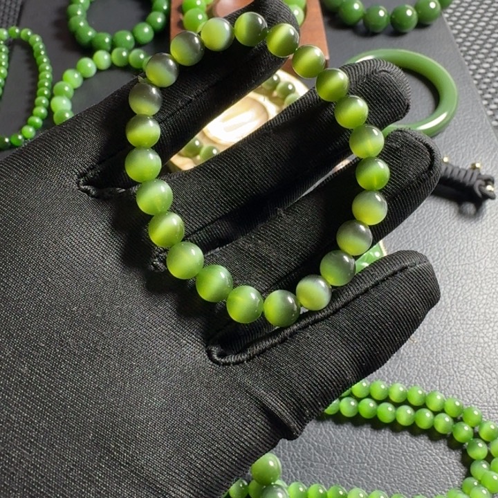 和田玉（碧玉）手串未镶嵌A***四