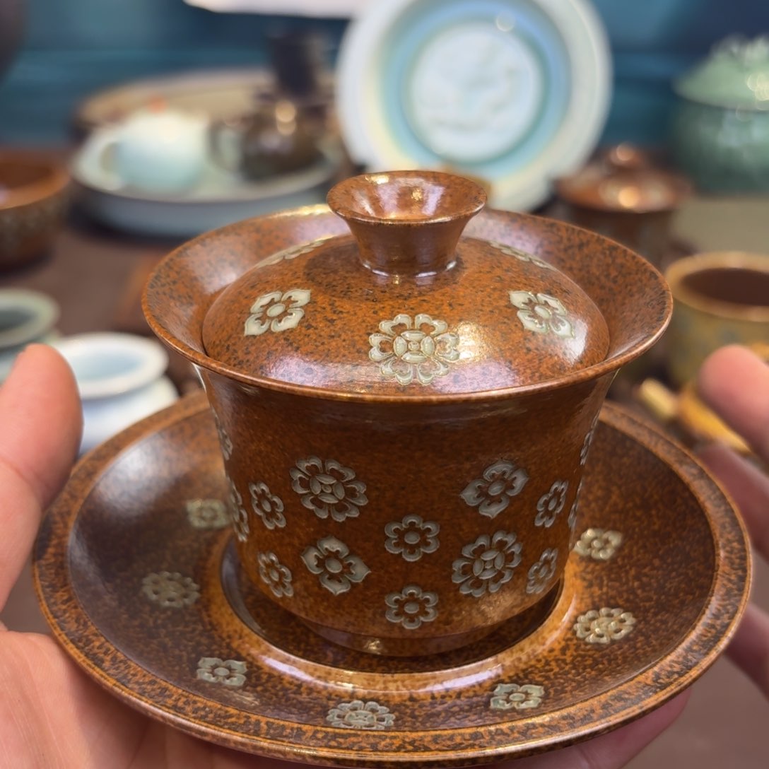 杯老**志龙泉青瓷茶具微瑕