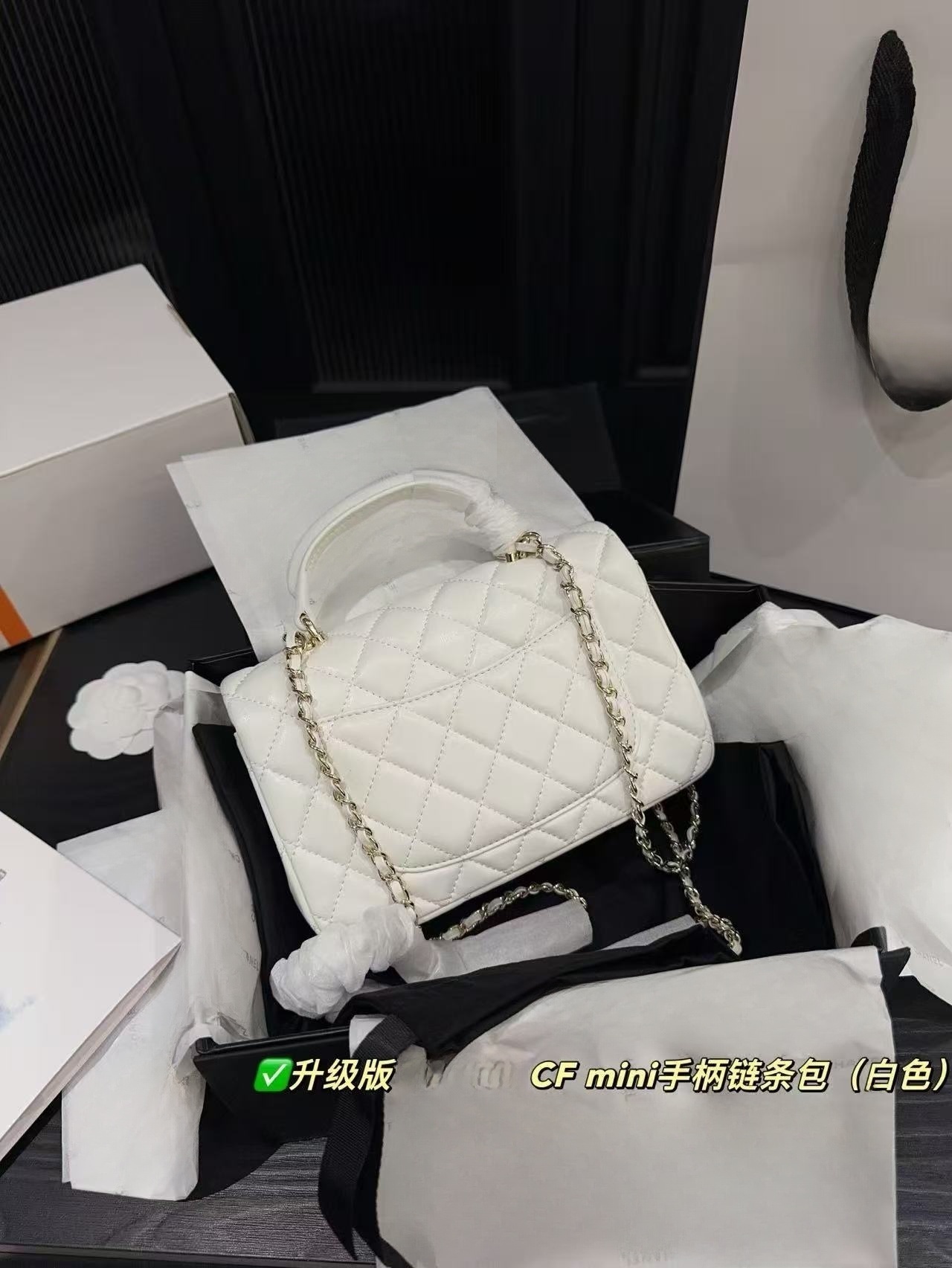 【CFmini手柄链条包】斜跨单肩包链条包包女可调节手提羊皮单肩包