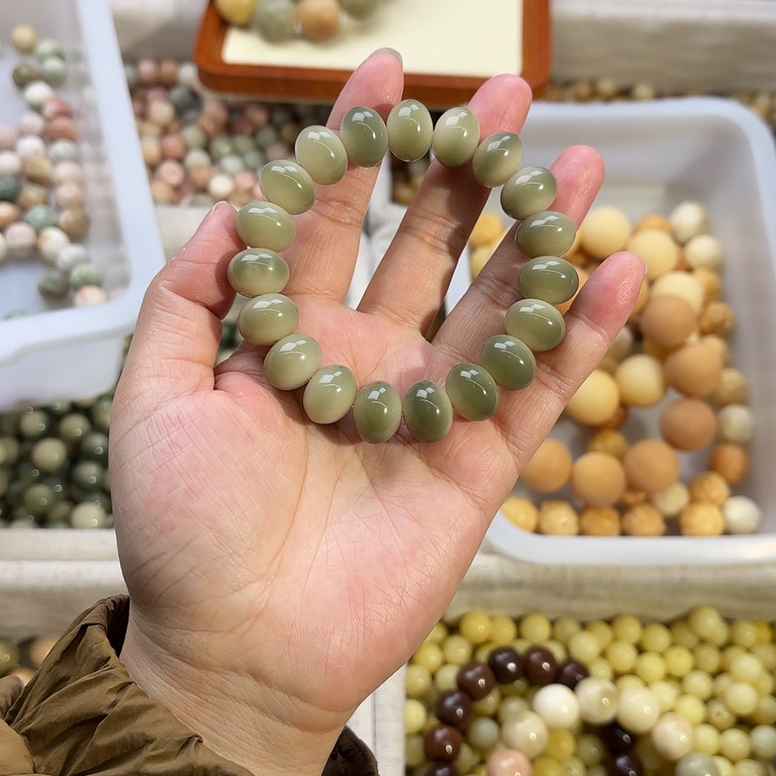 菩提根/象牙果手串大**龙卡14算盘手串