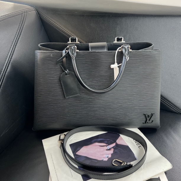 95新 LouisVuitton/路易威登 捐金沉珠/水波纹 kleber黑色单肩