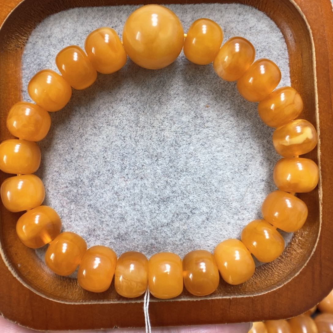 未镶嵌蜜蜡手串蜜蜡