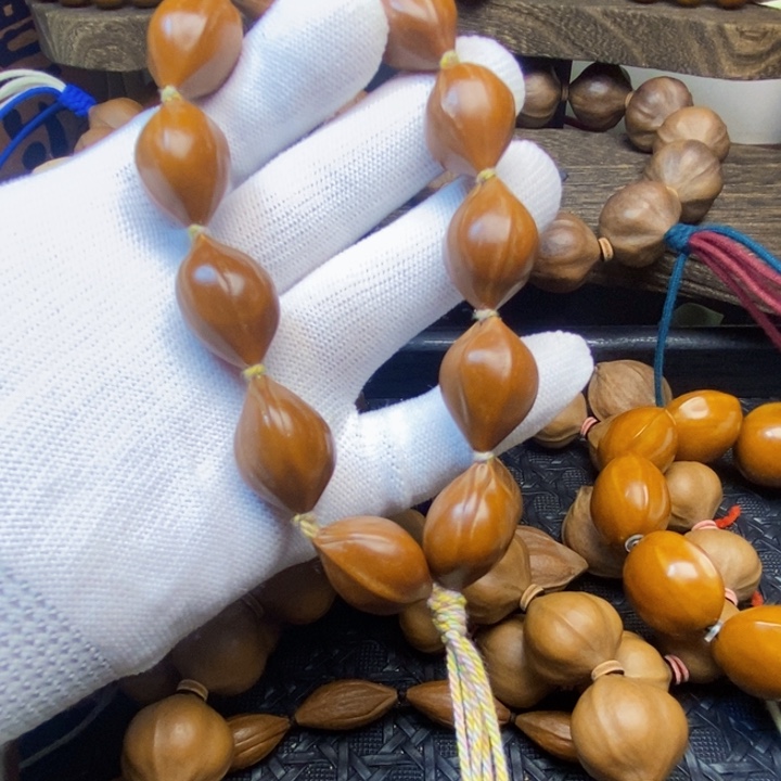 木质类橄榄核手串串1.6