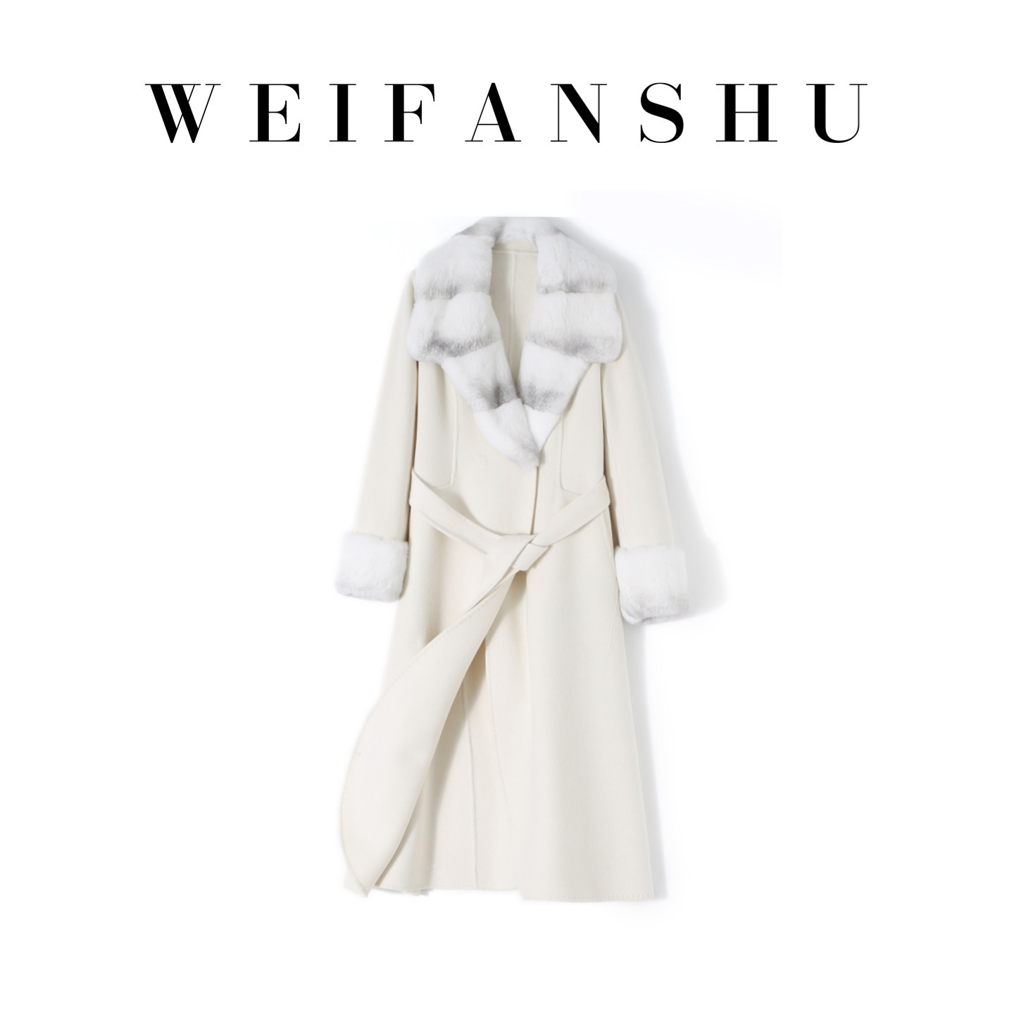 WEIFANSHU/魏凡舒【禾木假日】秋冬新款中长款时尚高级感羊毛外套