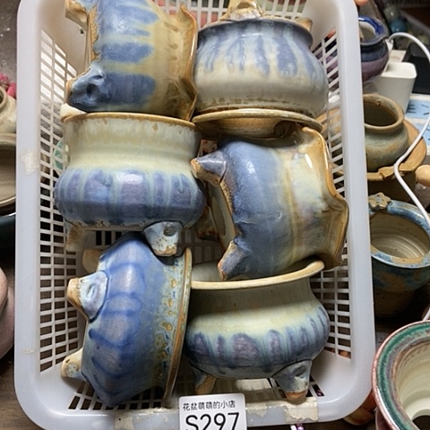 紫砂花盆297微瑕品口径7到8左右