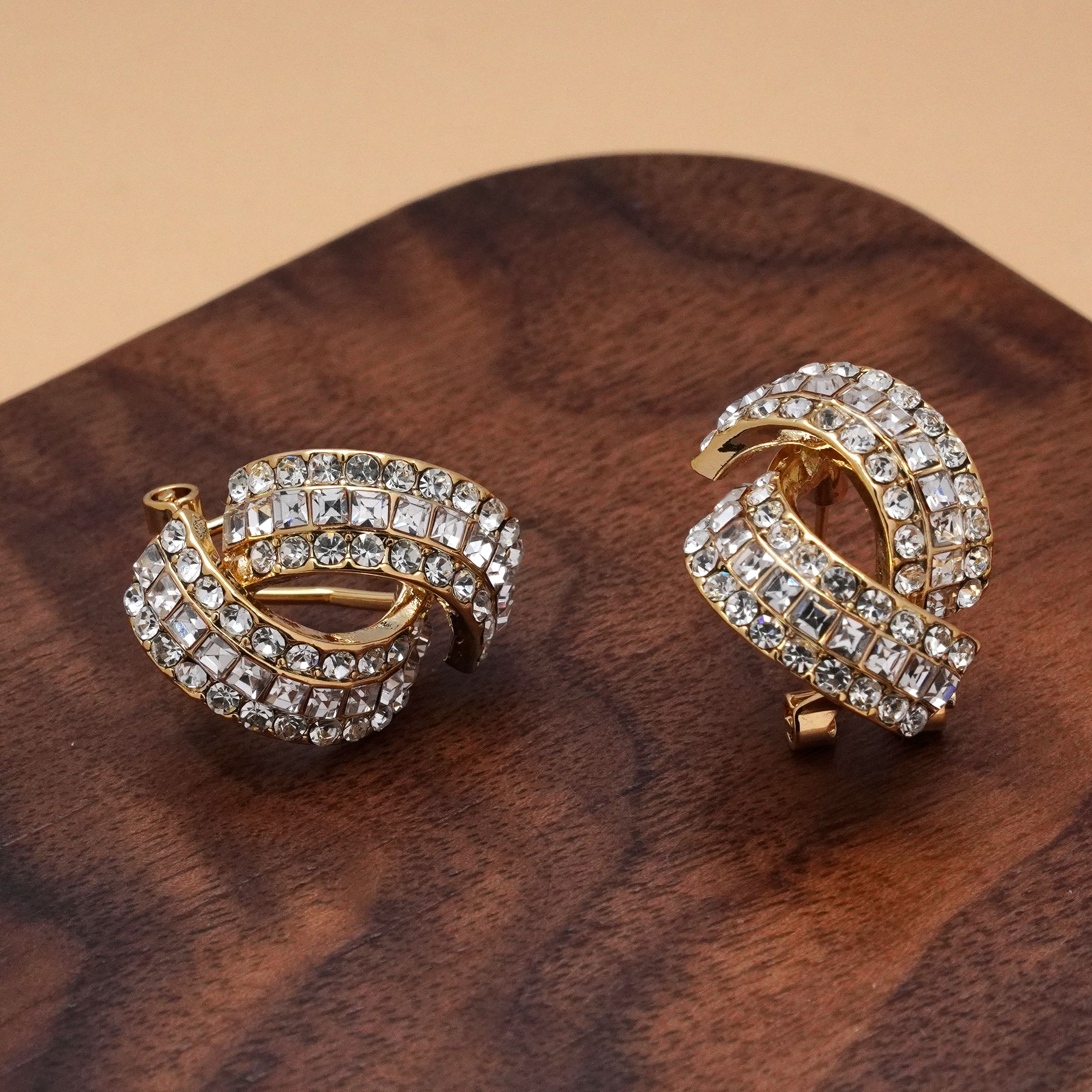 铜合金耳饰 复古小众欧美气质轻奢时尚百搭法式简约耳环CS