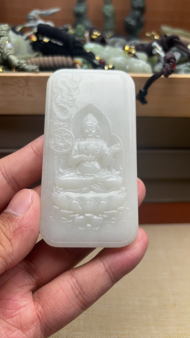 保真和田玉观音时尚吊坠百搭精雕礼物拍一发一手工精致气质