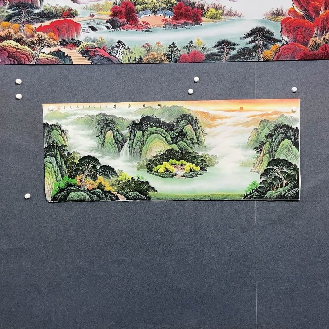 国画小六尺山水一副