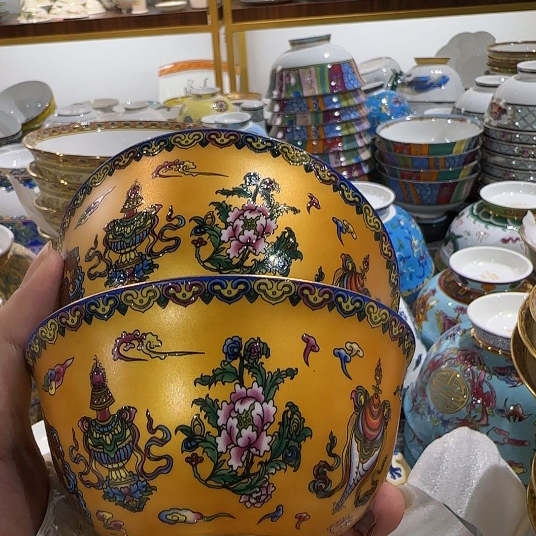 骨瓷珐琅彩工艺制作