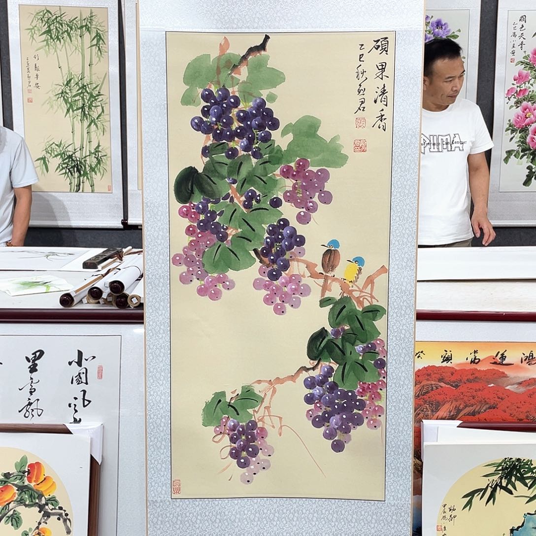 国画手绘手写作品