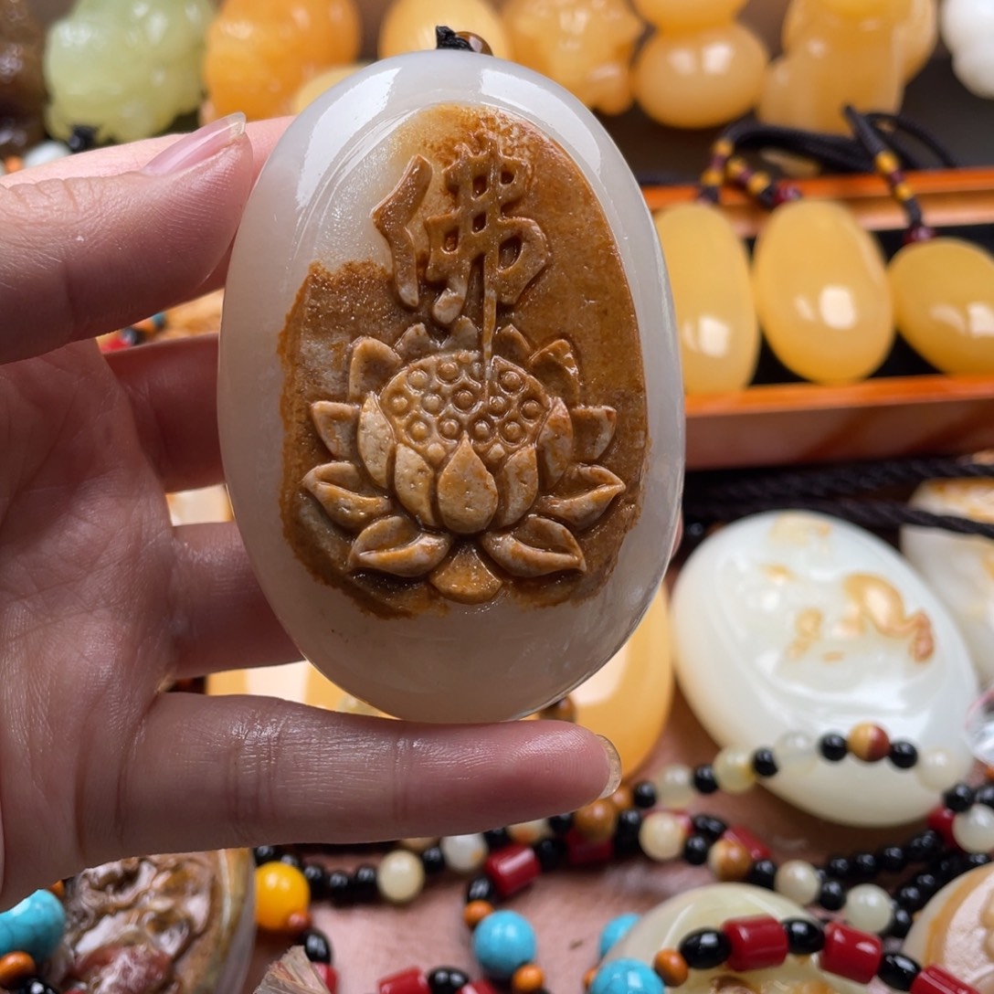 文***士石材天然古青石手把件