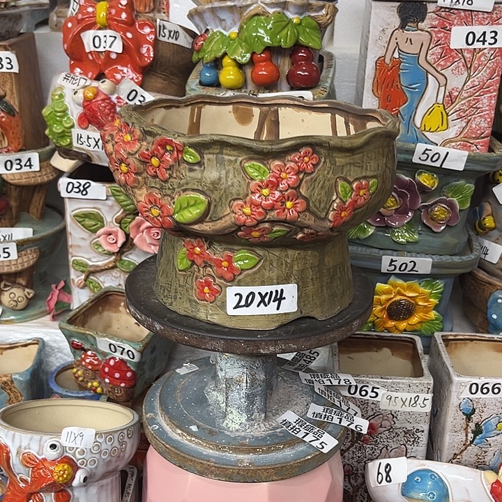 粗陶材质多肉花盆