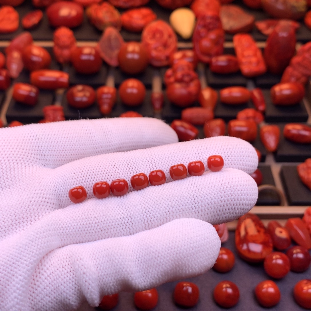 墨***真南红玛瑙未镶嵌川料原矿老型6mm