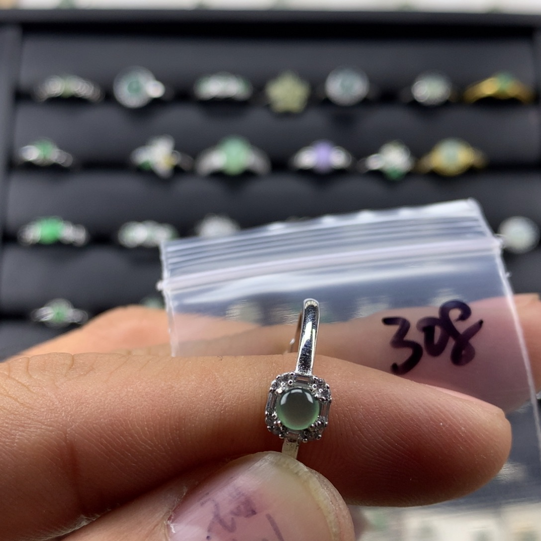 翡翠未镶嵌戒指308