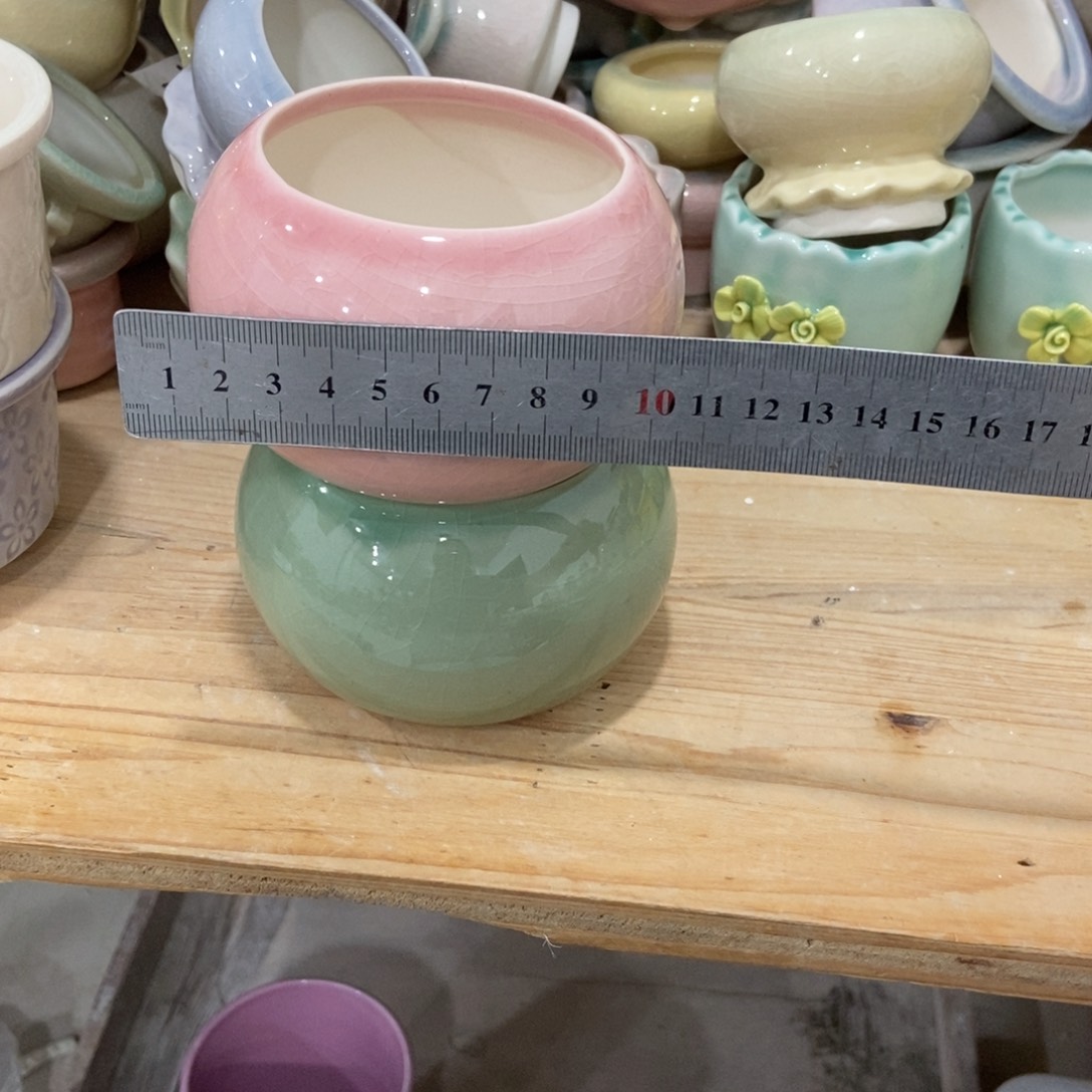 红陶高温陶瓷花盆满12米包邮