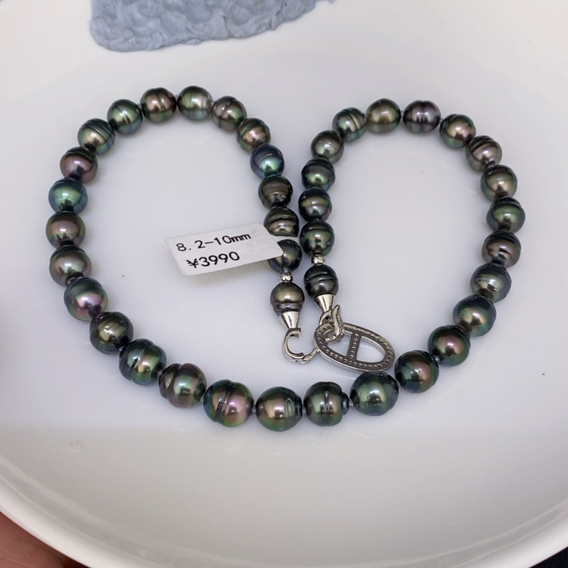 【闪购商品】海水珍珠颈饰未镶嵌y****e大溪地项链8.2-10mm燕