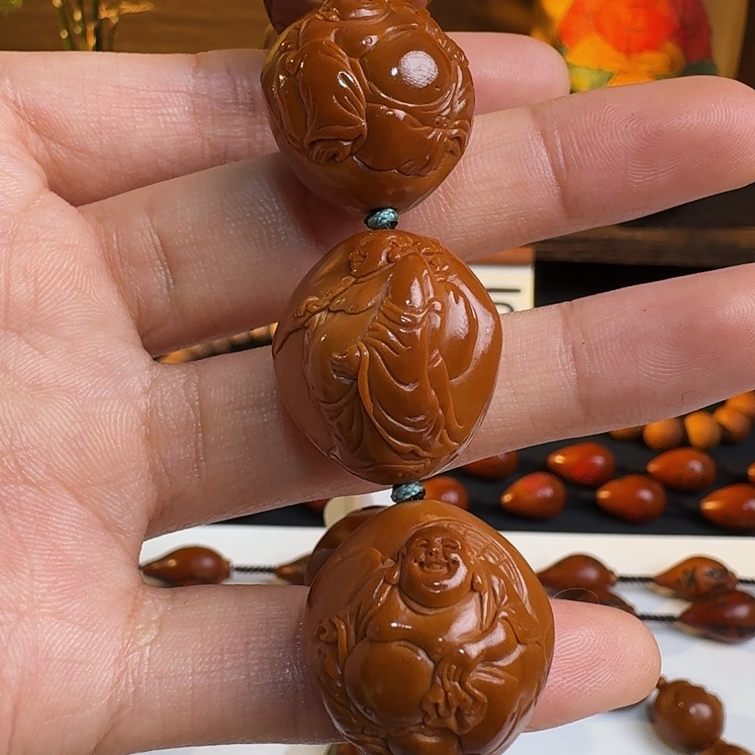橄榄核手串/手链九福弥勒