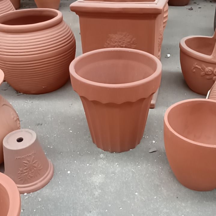 红陶熊*霞红陶透气吸水性花盆