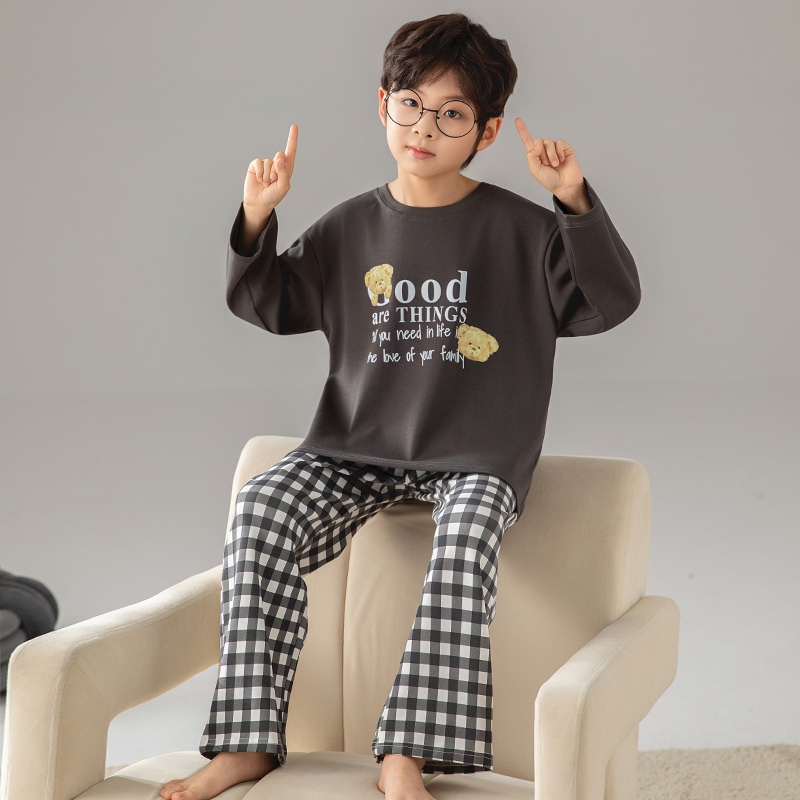 儿童睡衣春秋季纯棉男童长袖中大童小男孩卡通宝宝童装家居服套装