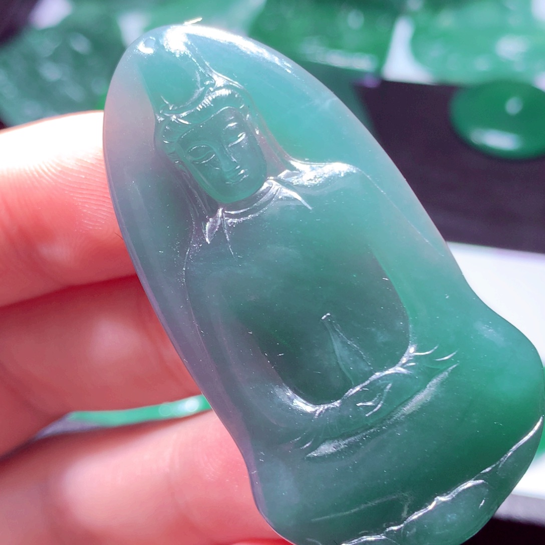 R***發定制翡翠未镶嵌天然翡翠A货 官方基地发货