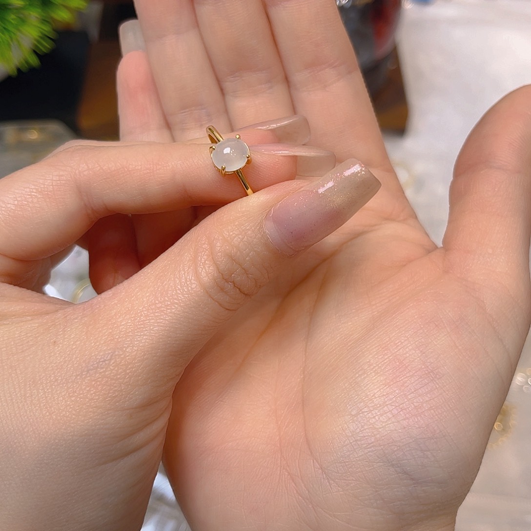 翡翠银S925镶嵌戒指