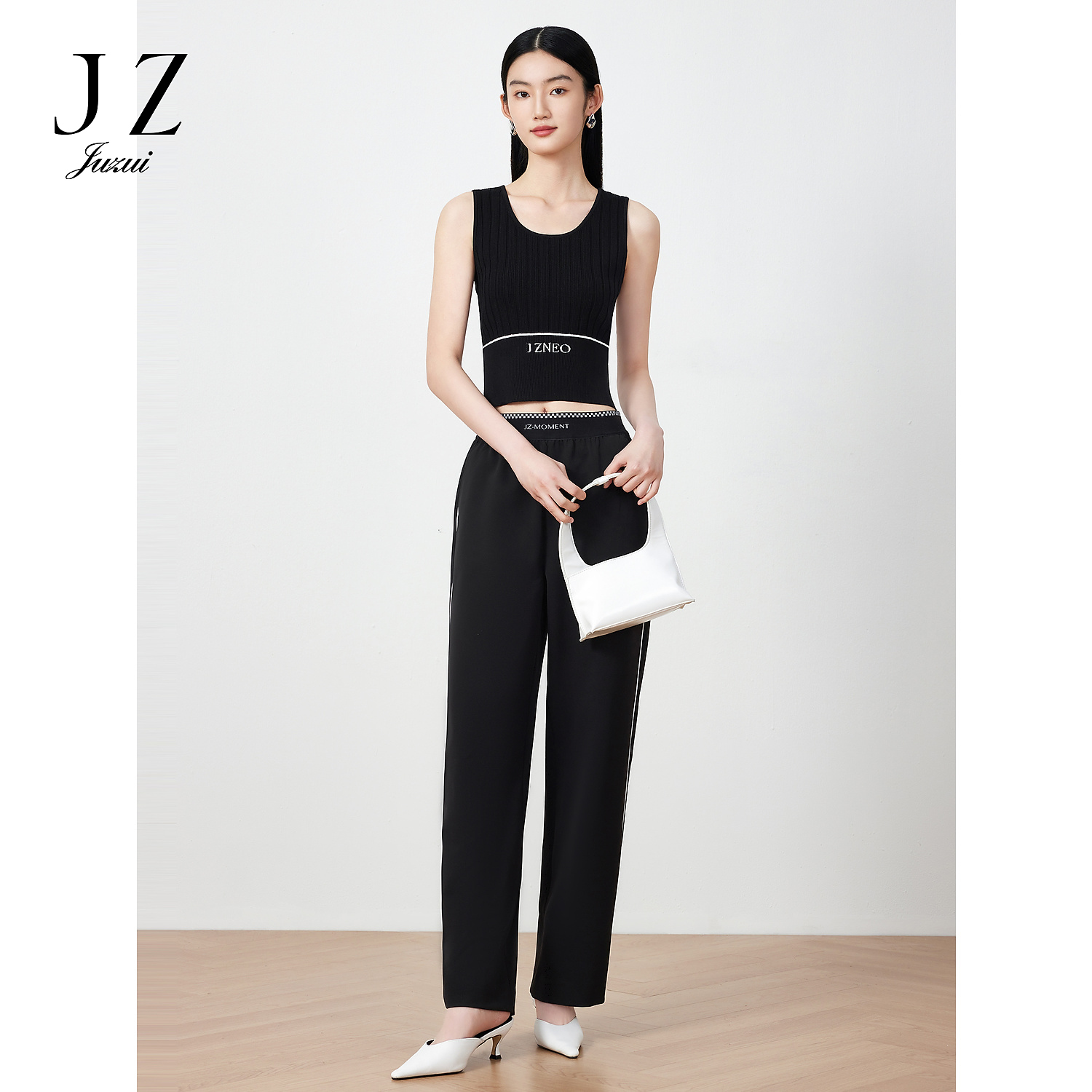 【安雅专属】商场同款JZ玖姿JWDC11048休闲裤子春季款阔腿裤
