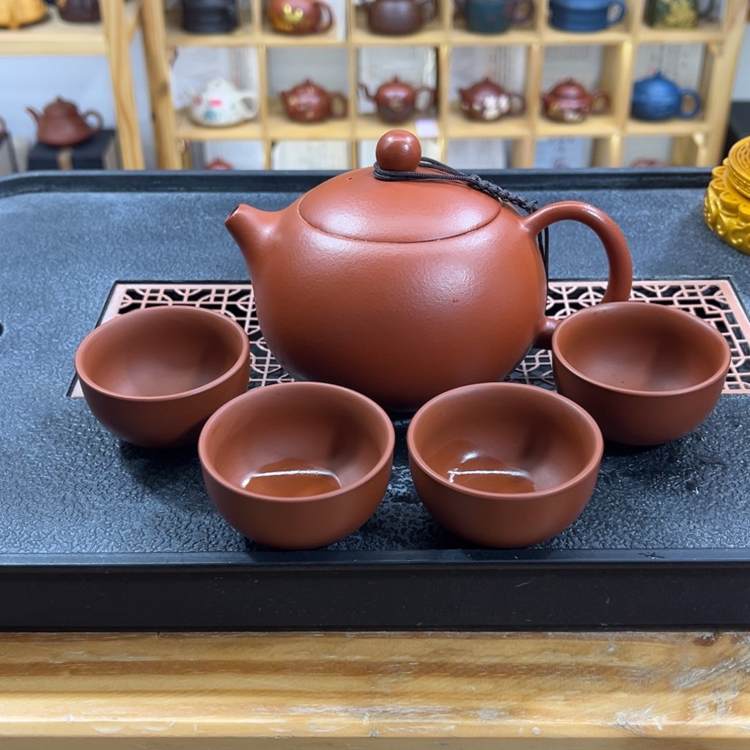 紫砂紫砂胖西施（一壶四杯）