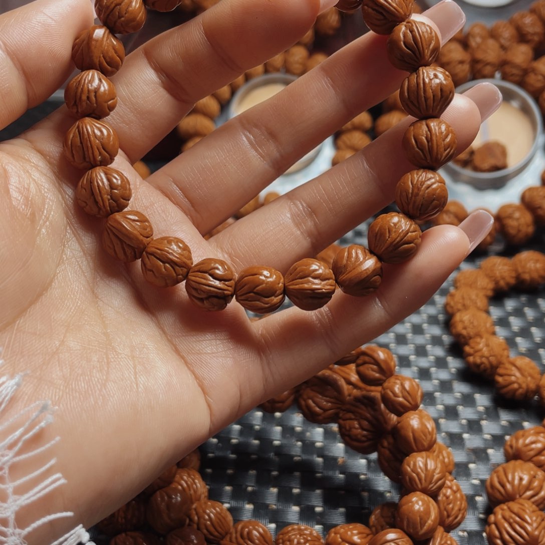 桃核手串秦岭龙纹桃核